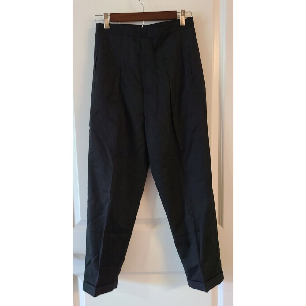 Vintage Morgane Le Fay New York Liliana Ordas Womens Sz Medium Black Wool Pants